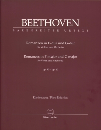 Beethoven Romances Op50 F/op40 G Violin & Piano Sheet Music Songbook