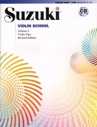Suzuki Violin School Vol 6 Violin Pt + Cd Revised Sheet Music Songbook