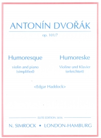 Dvorak Humoresque Haddock Violin & Piano Sheet Music Songbook