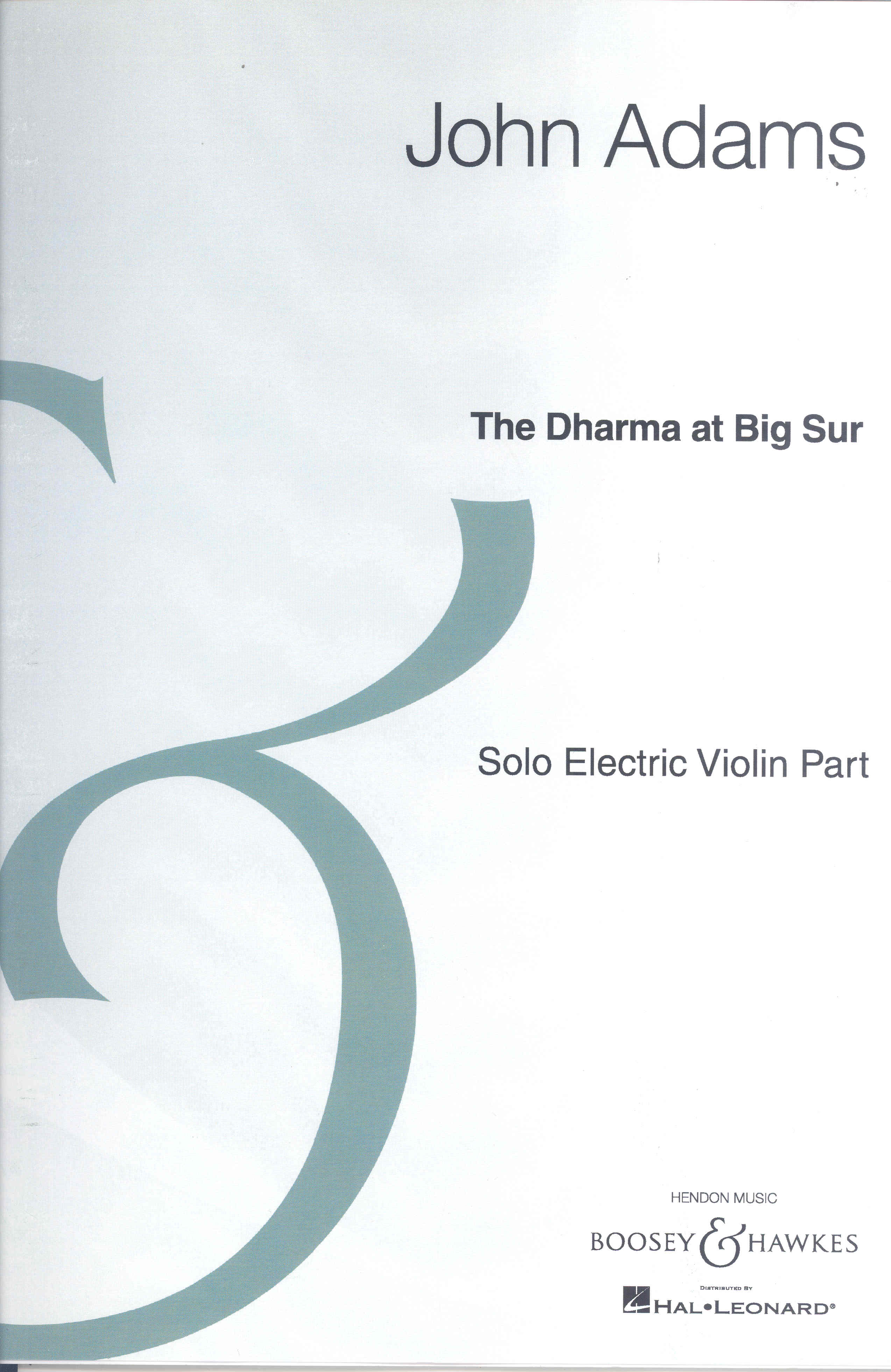 Adams The Dharma At Big Sur Solo Violin Part Sheet Music Songbook