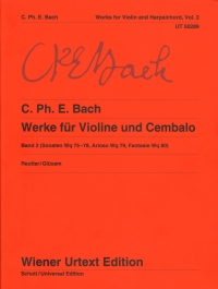 Bach Cpe Works Violin & Harpsichord Vol 2 Sonatas Sheet Music Songbook