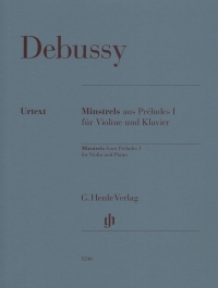 Debussy Minstrels From Preludes I Violin & Piano Sheet Music Songbook