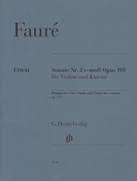Faure Violin Sonata No 2 Op108 Emin Sheet Music Songbook