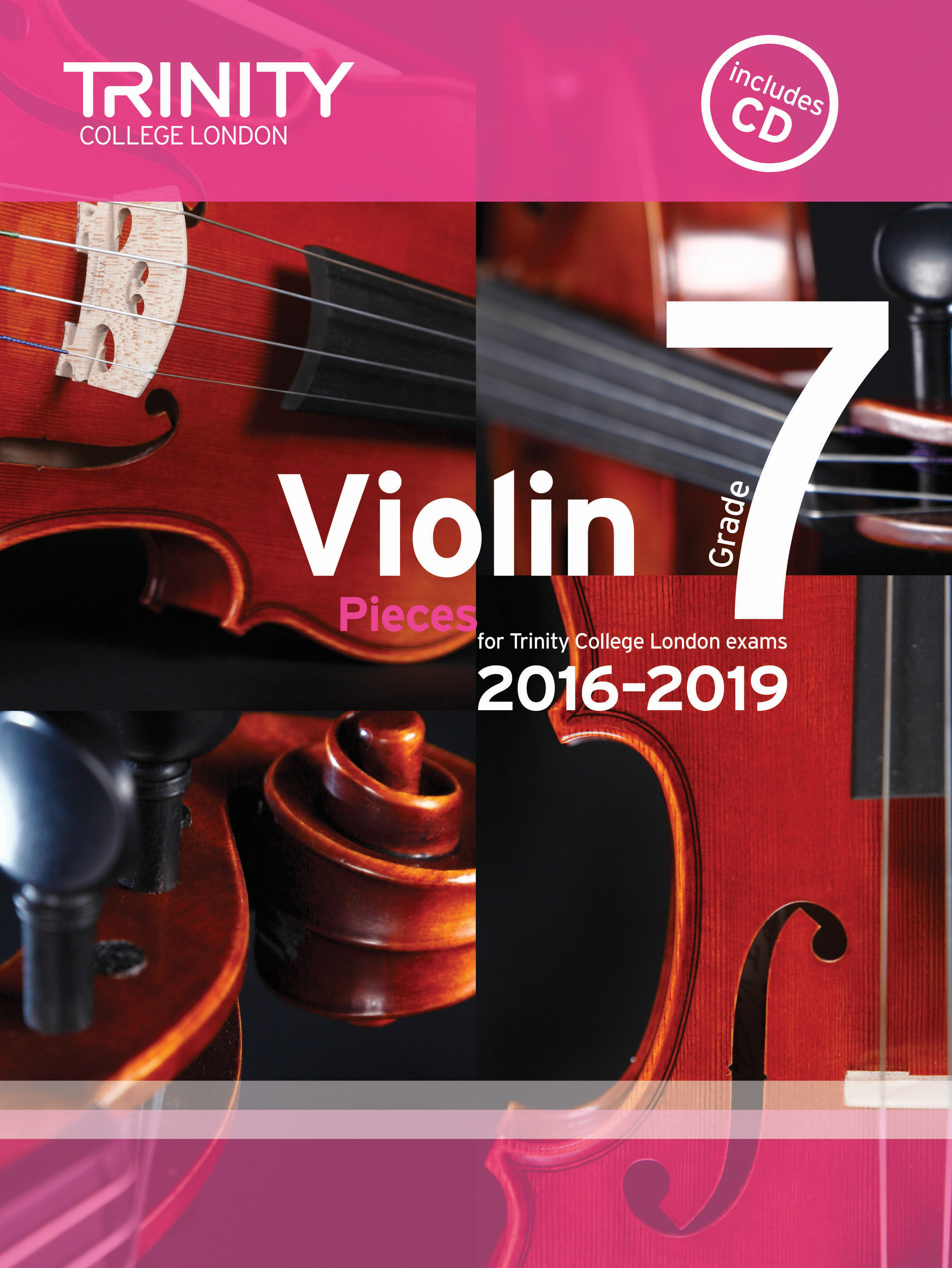 Trinity Violins 2016-2019 Grade 7 Score & Part+cd Sheet Music Songbook