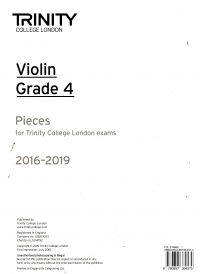 Trinity Violins 2016-2019 Grade 4 Part  Sheet Music Songbook