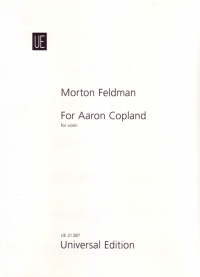 Feldman For Aaron Copland Violin Solo Sheet Music Songbook