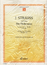 Strauss Die Fledermaus Overture Violin & Piano Sheet Music Songbook