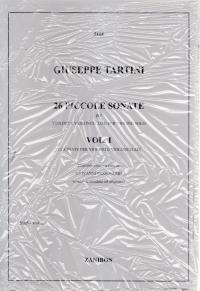 Tartini 26 Piccole Sonate Vol. 1 1-12 Vln & Vcl Sheet Music Songbook
