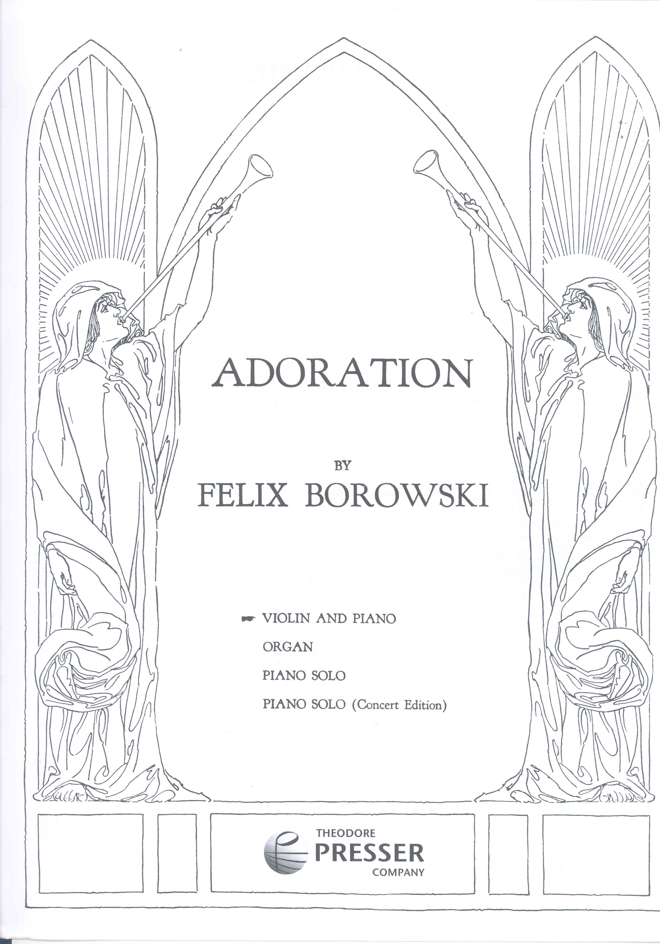 Borowski Adoration Violin & Piano Sheet Music Songbook