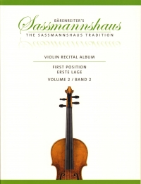 Violin Recital Album Vol 2 Sassmannshaus Sheet Music Songbook