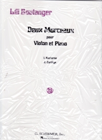 Boulanger Deux Morceaux Pour Violin Et Piano Sheet Music Songbook
