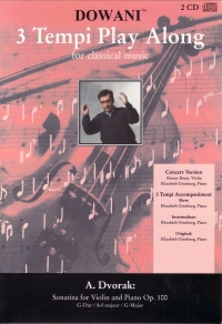 Dvorak Sonatina For Violin Op100 3 Cd Set + Parts Sheet Music Songbook