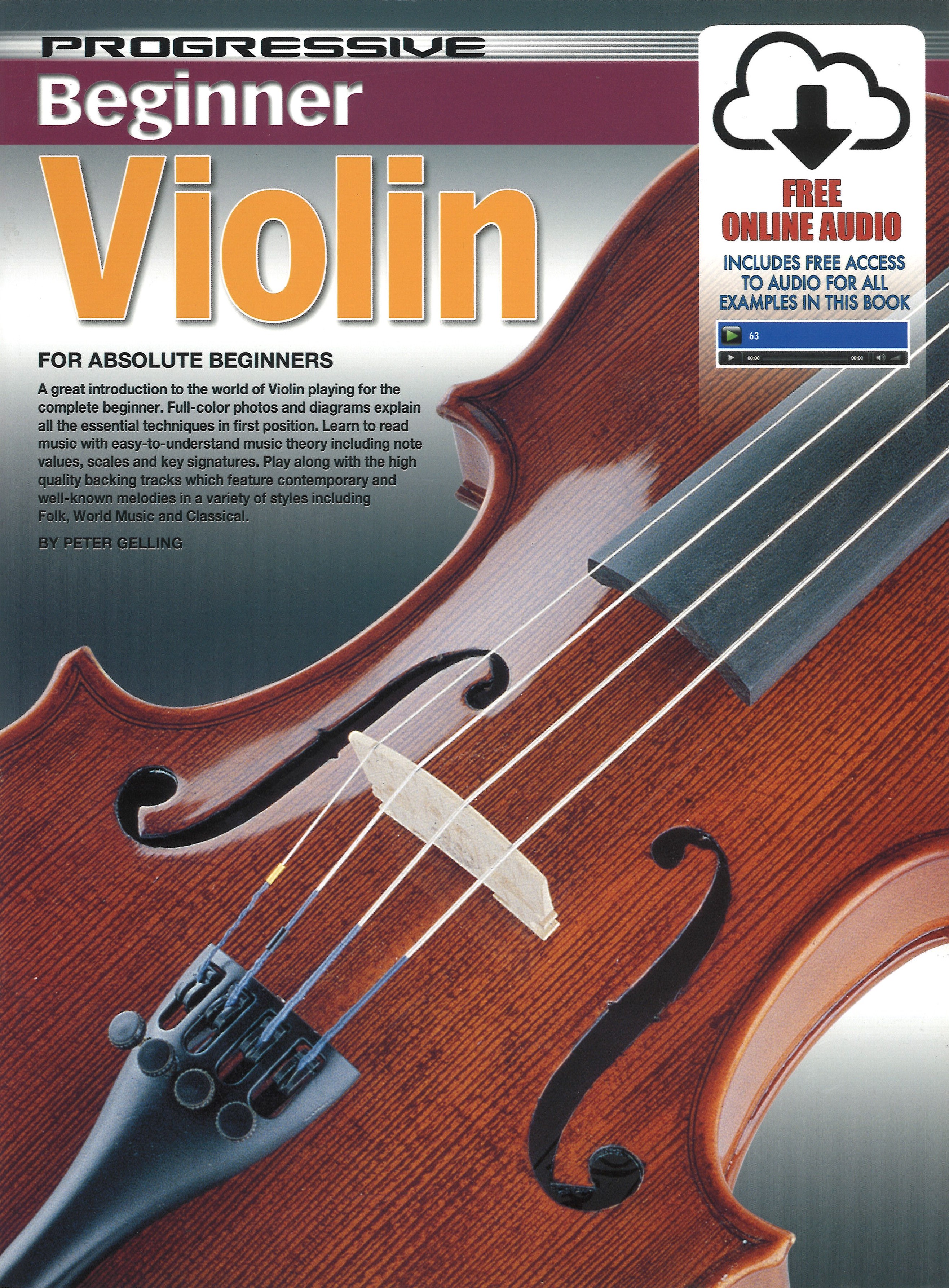 Progressive Beginner Violin Gelling + Audio Sheet Music Songbook