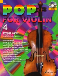 Pop For Violin 4 Bright Eyes + Cd Sheet Music Songbook