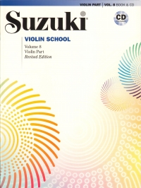 Suzuki Violin School Vol 8 Violin Pt + Cd Revised Sheet Music Songbook