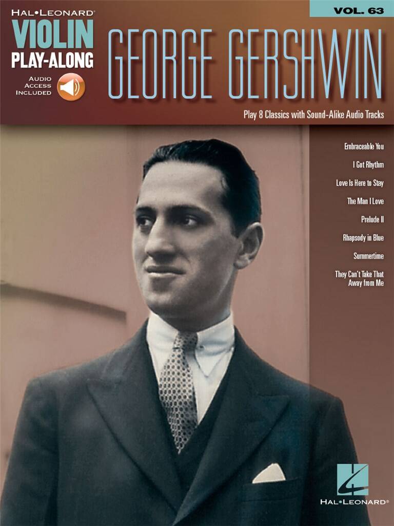 Violin Play Along 63 George Gershwin + Online Sheet Music Songbook