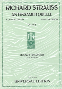 Strauss R An Einsamer Quelle Op9/2 Violin & Piano Sheet Music Songbook