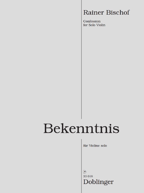 Bischof Bekenntnis Violin Sheet Music Songbook