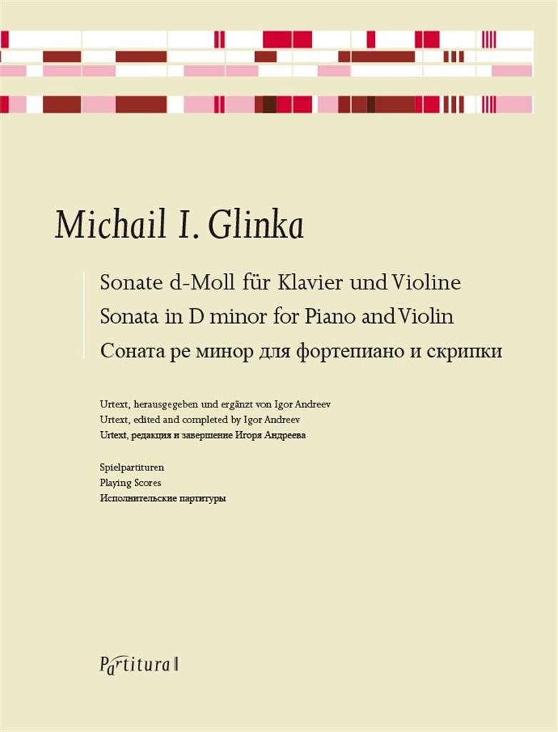 Glinka Sonate D-moll Violin & Piano Sheet Music Songbook