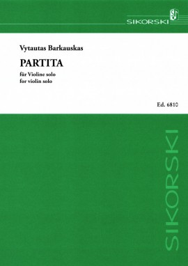 Barkauskas Partita Solo Violin Sheet Music Songbook