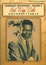 Nat King Cole Unforgettable Legendary Perf Vol 9 Sheet Music Songbook