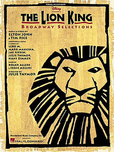 Lion King Broadway Selections Revised Pvg Sheet Music Songbook