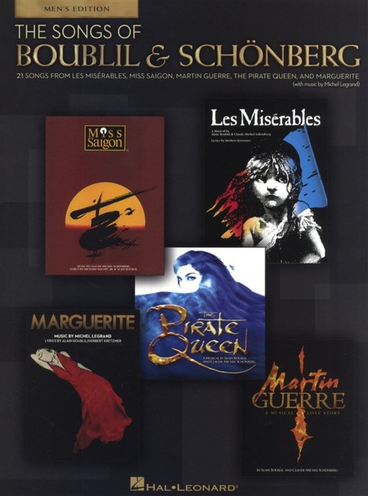 Songs Of Boublil & Schonberg 21 Songs Men Sheet Music Songbook