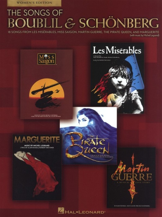 Songs Of Boublil & Schonberg 18 Songs Women Sheet Music Songbook