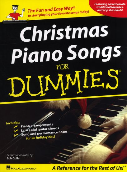 Christmas Piano Songs For Dummies Pvg Sheet Music Songbook