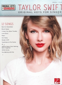 Taylor Swift Original Keys For Singers Sheet Music Songbook