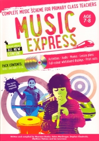 Music Express Age 7-8 Book 3 + Dvd-rom & 3 Cds Sheet Music Songbook