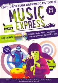 Music Express Age 8-9 Book 4 + Dvd-rom & 3 Cds Sheet Music Songbook