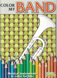 Color My Band Instrument Colouring Book Sheet Music Songbook