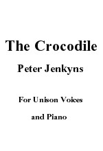 Crocodile Jenkyns Unison Min 5 Sheet Music Songbook