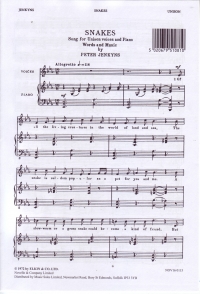 Snakes Jenkyns Unison Sheet Music Songbook