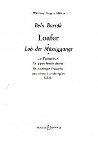 Loafer 6 Childrens Choruses Bartok Ssa Sheet Music Songbook