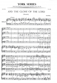 And The Glory Of The Lord Handel Satb Sheet Music Songbook