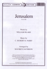 Jerusalem Parry/blake/jacobson Satb Sheet Music Songbook
