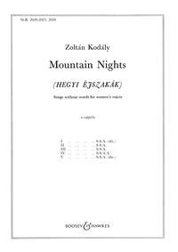Mountain Nights(womens Voices) Kodaly A Cappella Sheet Music Songbook