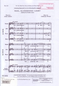 Hail Gladdening Light Wood/keble Tatb Double Choir Sheet Music Songbook