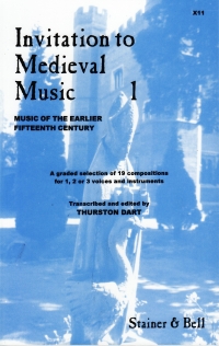 Invitation To Medieval Music Book 1 For 1-3 Voices Sheet Music Songbook