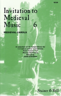 Invitation To Medieval Music Book 6 Carols Sheet Music Songbook