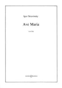 Ave Maria Satb Stravinsky Sheet Music Songbook