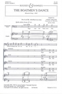 Boatmens Dance Copland Satb Sheet Music Songbook