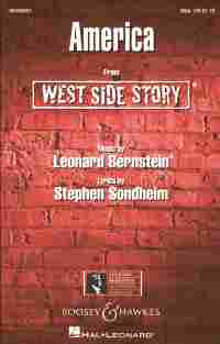 America From West Side Story Bernstein Ssa Sheet Music Songbook