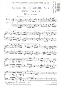 Anvil Chorus (il Trovatore) Verdi Satb Sheet Music Songbook