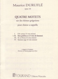 Durufle 4 Motets Op10 No 2 Tota Pulchra Es Ssa Sheet Music Songbook