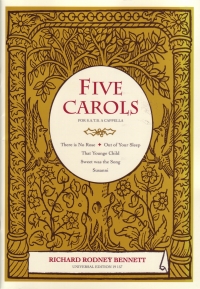 5 Carols Bennett Satb Sheet Music Songbook