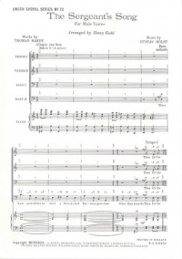Sergeants Song Ttbb Holst Sheet Music Songbook