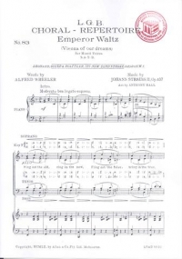 Emperor Waltz Satb Strauss Sheet Music Songbook